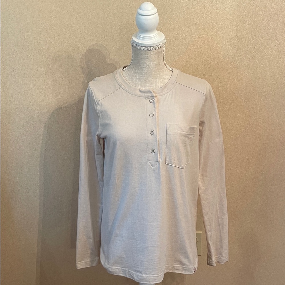 Dickies Women's Heavyweight Henley Long Sleeve Top Sz small
